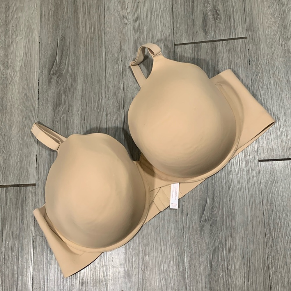 Cacique Lane Bryant Lightly Lined Full Coverage Nude/Beige Underwire Bra 48DDD